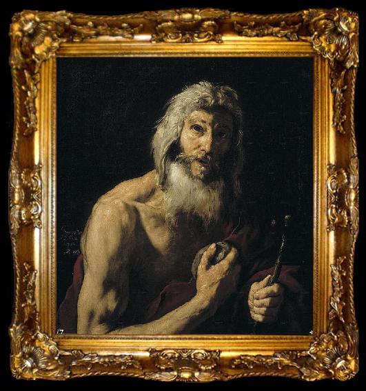 framed  Jose de Ribera Bubender Hl. Hieronymus San Jeronimo penitente., ta009-2